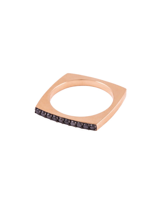 Black Diamond Rounded Square Ring