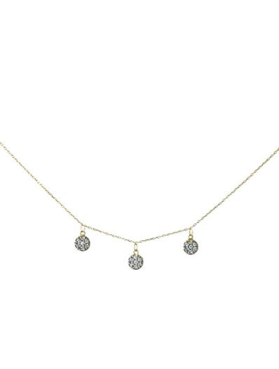 Small Diamond Circles Necklace