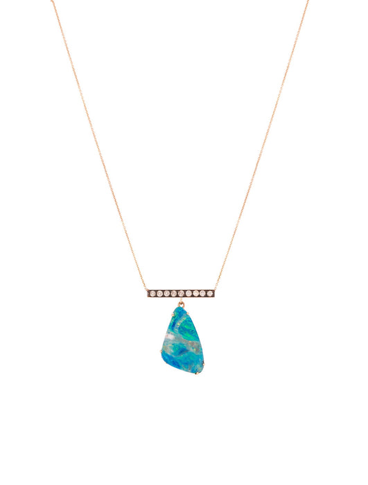 Opal necklace with Icy Diamonds