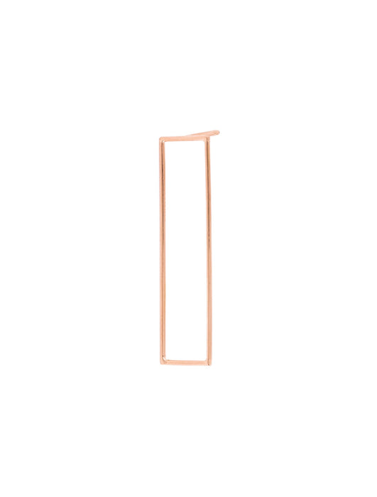 Single Rectangle Wire Earring